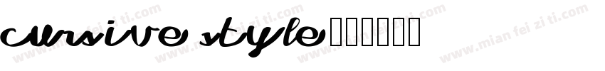 cursive style字体转换
